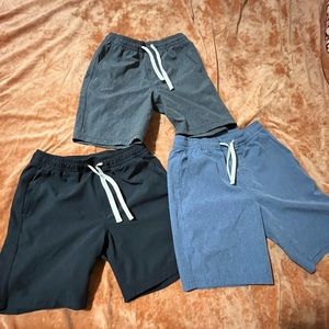 These shorts are a size small and come in 3 beautiful stylish colors.